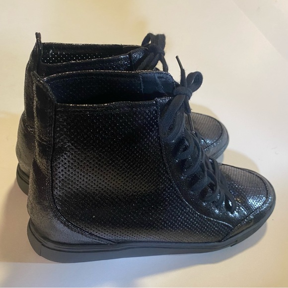 Beau+Ashe Glittery black mesh hi top sneakers size 11, like new. Sexy, club wear - Picture 4 of 14